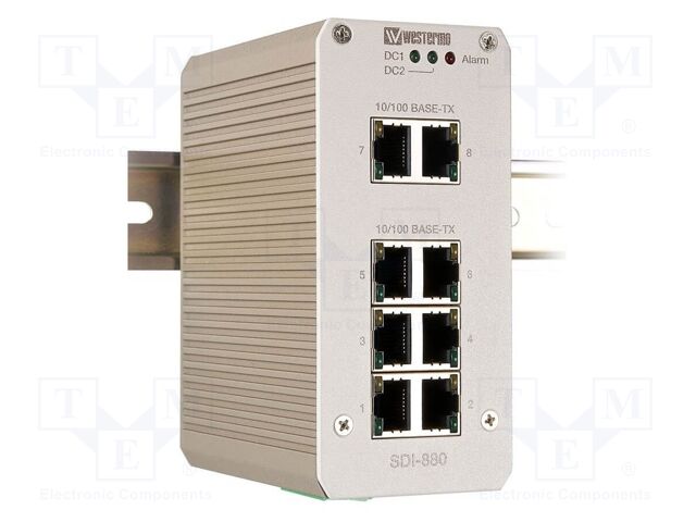 Switch Ethernet; 10÷60VDC; for DIN rail mounting; IP31; -25÷70°C