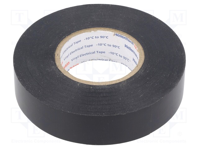 Tape: electrical insulating; W: 19mm; L: 33m; Thk: 0.2mm; black; 240%