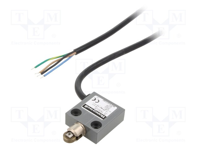 Limit switch; oblong metal roller Ø12,4mm; SPDT; 5A; max.240VAC