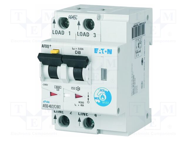 Arc fault detector; Inom: 40A; Ires: 30mA; DIN; IP20; 1÷25mm2; AFDD