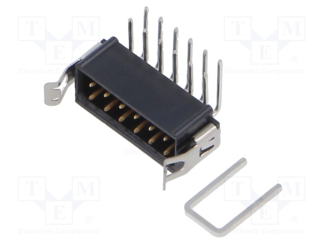 6+6 Pos. Male DIL Horizontal Throughboard Conn. Latches