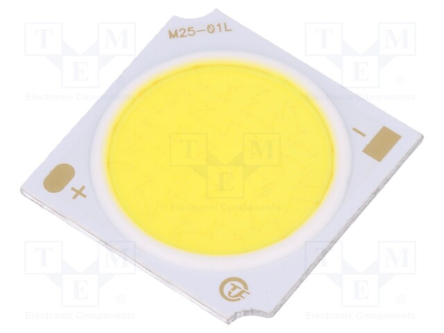 Power LED; COB; white cold; 5000(typ)K; 2368(typ)lm; 19x19x1.5mm