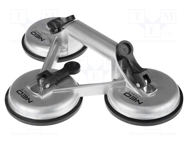 Suction lifter; triple; glass; aluminium; 120mm; 150kg