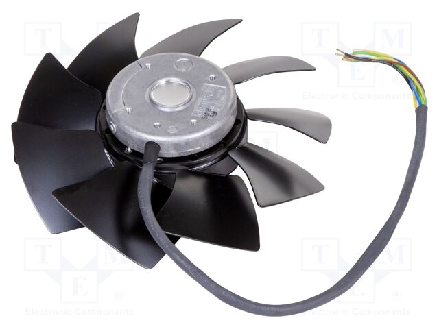 Fan: AC; axial; 230/400VAC; Ø197x64mm; 890m3/h; 65dBA; ball bearing