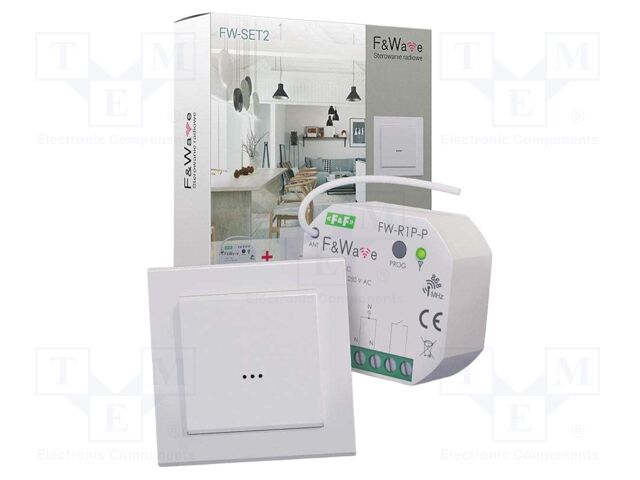 Relay; F&Wave; 868MHz; FW-R1P-P,FW-WSO2; Control: wireless