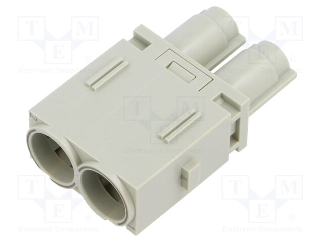 Heavy Duty Connector, MIXO Series, Insert, 2 Contacts, Receptacle