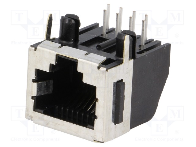 Socket; RJ45; PIN: 8; Cat: 3; shielded,with panel stop blockade