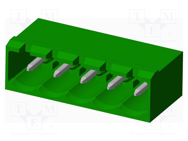Connector: pluggable terminal block; socket; male; angled 90°