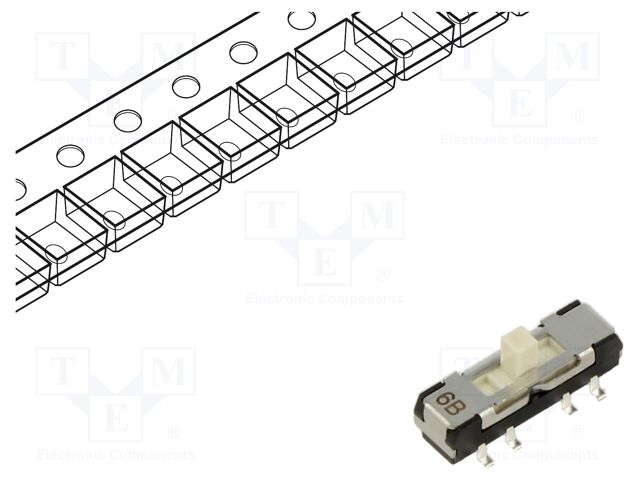 Switch: slide; Pos: 3; DP3T; 0.2A/12VDC; ON-ON-ON; SMT; -40÷85°C