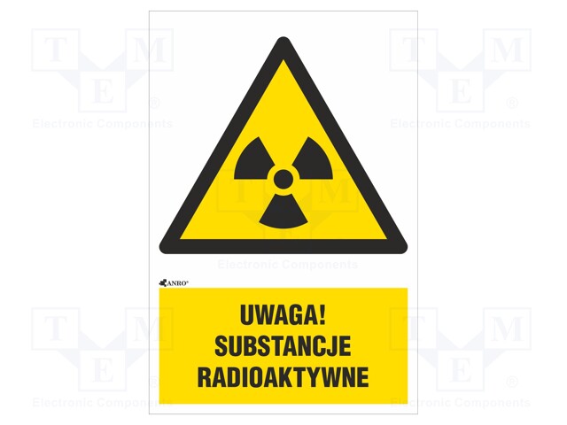 Safety sign; warning; Mat: self-adhesive folie; W: 200mm; H: 300mm