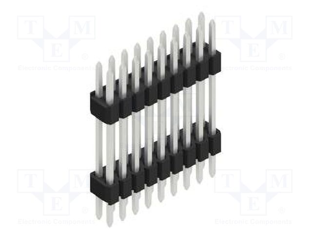Connector: pin strips; pin header; male; PIN: 18; 1.27mm; THT; 2x9