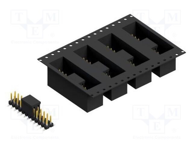 Connector: pin strips; pin header; male; PIN: 24; 2.54mm; SMT; 2x12