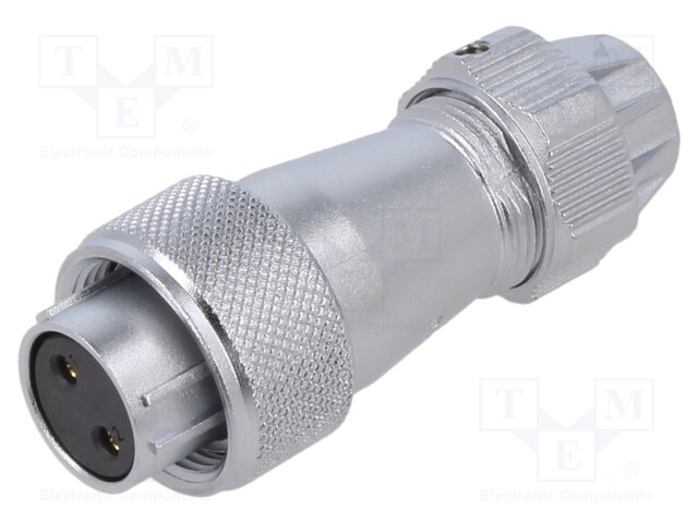 WF16; plug; female; PIN: 2; 5÷6.5mm; soldering; for cable