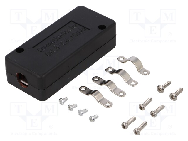 Coupler; Cat: 5,5e,6,6a,7,7a; shielded; 22AWG÷26AWG; Colour: black