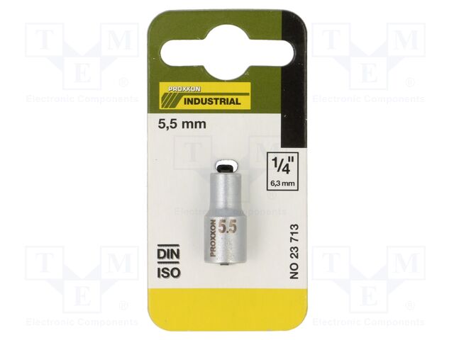 Wrench; hex socket,socket spanner; HEX 5,5mm; 1/4"