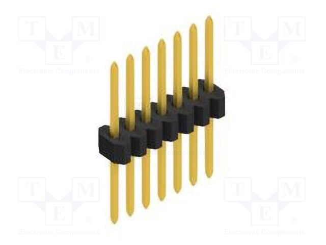 Connector: pin strips; pin header; male; PIN: 7; 1.27mm; THT; 1x7