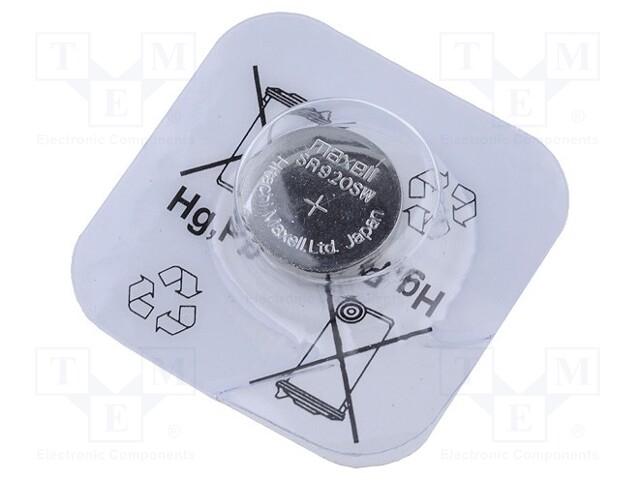 Battery: silver; 1.55V; R921,SR69,coin; Batt.no: 1; Ø9.5x2.1mm