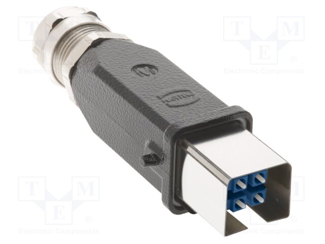 Set Han3A M plug 2x LC duplex SM GOF