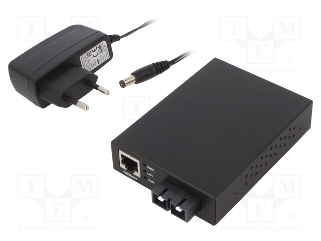 Media converter; GIGA ETHERNET/multi-mode fiber; 12÷48VDC; DIN