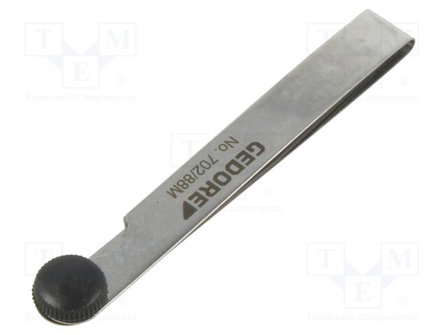 Metric feeler gauge; Range: 0,03÷0,1mm; L: 100mm; 8pcs.
