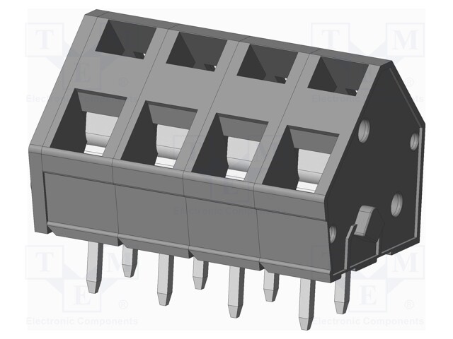 Connector: PCB terminal block; terminal; angled 45°; on PCBs