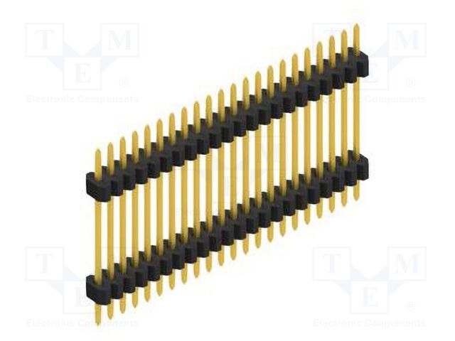 Connector: pin strips; pin header; male; PIN: 22; 1.27mm; THT; 1x22