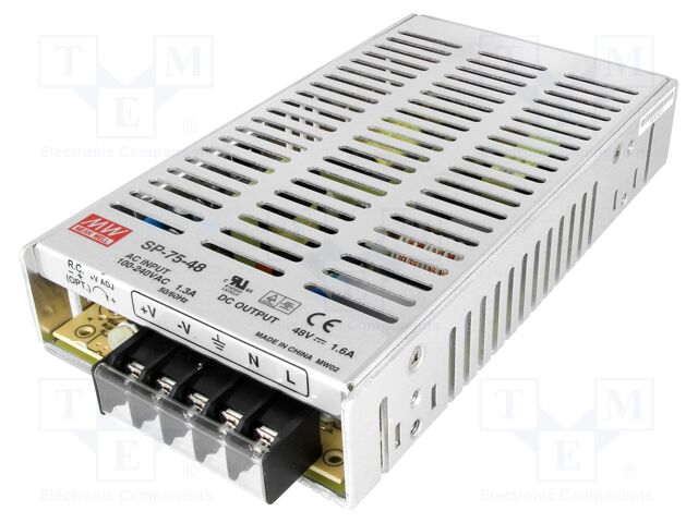Power supply: switching; for building in,modular; 76.8W; 48VDC