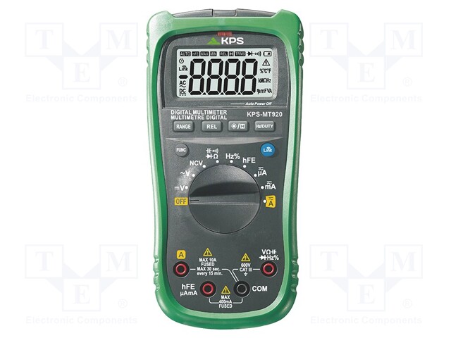 Digital multimeter; LCD (4000),with a backlit; True RMS