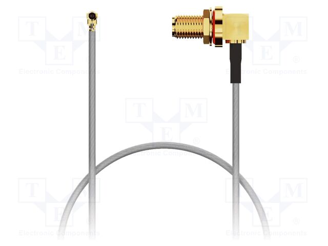 Cable; IPEX MHF,RP-SMA female; brown; -40÷85°C; 0÷6GHz; 200mm; 50Ω