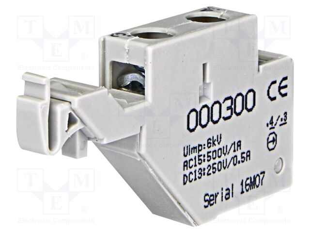 Auxiliary contacts; 230VAC; 4A; inside; Contacts: NO