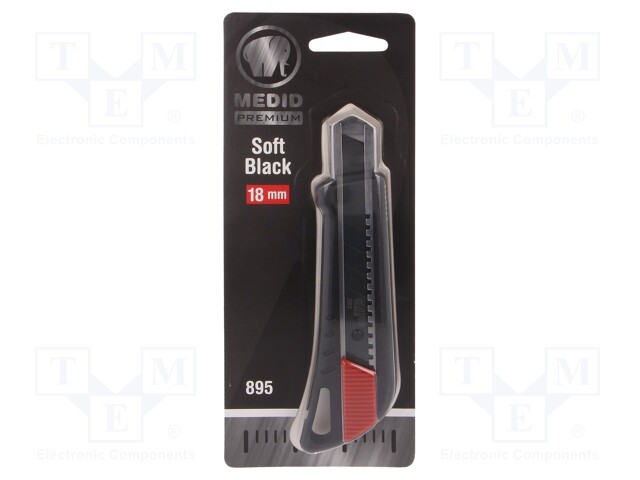 Knife; Features: locked blade; 18mm; Handle material: ABS