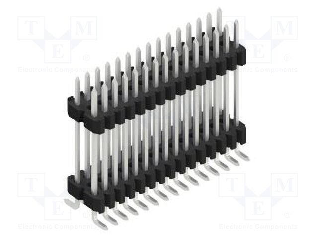 Connector: pin strips; pin header; male; PIN: 30; 1.27mm; SMT; 2x15