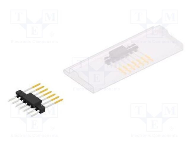 Connector: pin strips; pin header; male; PIN: 7; 2.54mm; SMT; 1x7