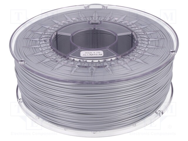 Filament: ASA; 1.75mm; aluminium; Printing temp: 230÷240°C; 1kg