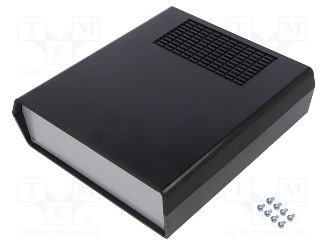 Enclosure: with panel; vented,PCB is fastened in guides; AUS