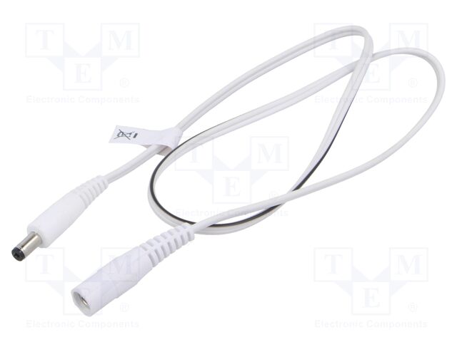 Cable; DC 5,5/2,1 socket,DC 5,5/1,7 plug; straight; 0.5mm2; 0.5m