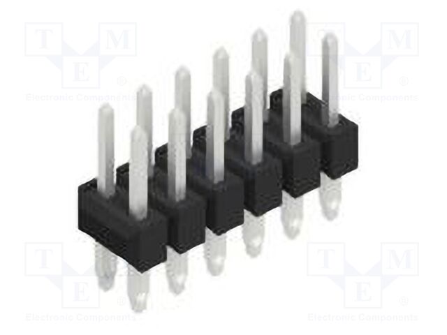 Connector: pin strips; pin header; male; PIN: 12; 2.54mm; THT; 2x6