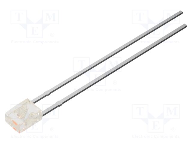 LED; pink; rectangular; 2x3x4mm; 110mcd; 100°; Front: flat; 20mA