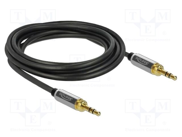 Cable; Jack 3.5mm 3pin plug,Jack 6,35mm 3pin plug,both sides