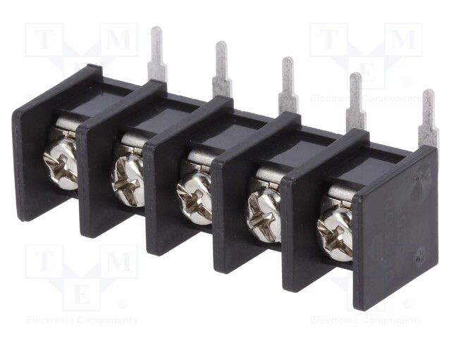 PCB terminal block; angled 90°; 10mm; ways: 5; on PCBs; 4mm2; 20A