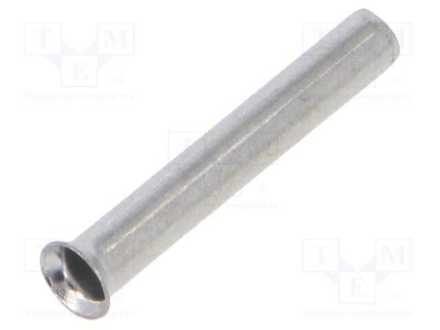 Tip: bootlace ferrule; non-insulated; copper; 2.5mm2; 18mm; tinned