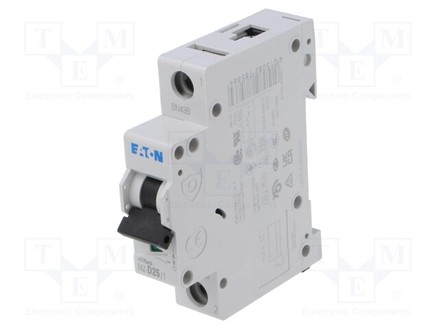Circuit breaker; 230/400VAC; Inom: 25A; Poles: 1; DIN; Charact: D