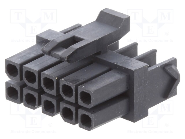 Plug; wire-board; female; Micro-Fit TPA; 3mm; PIN: 10; w/o contacts