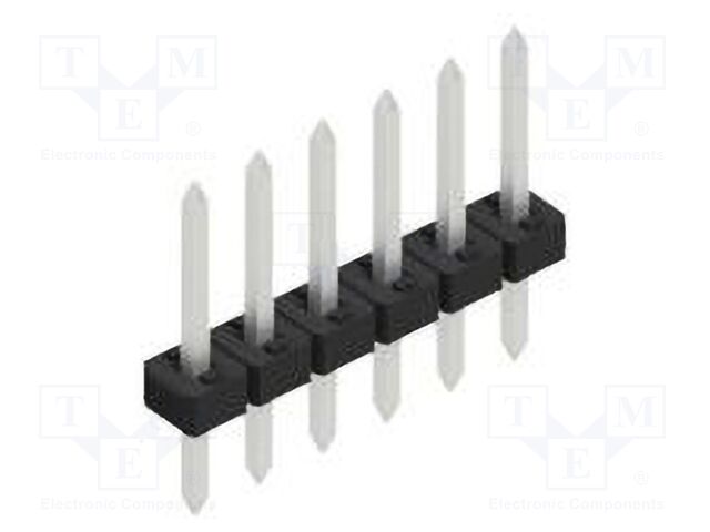 Connector: pin strips; pin header; male; PIN: 6; 2mm; THT; 1x6; 100V