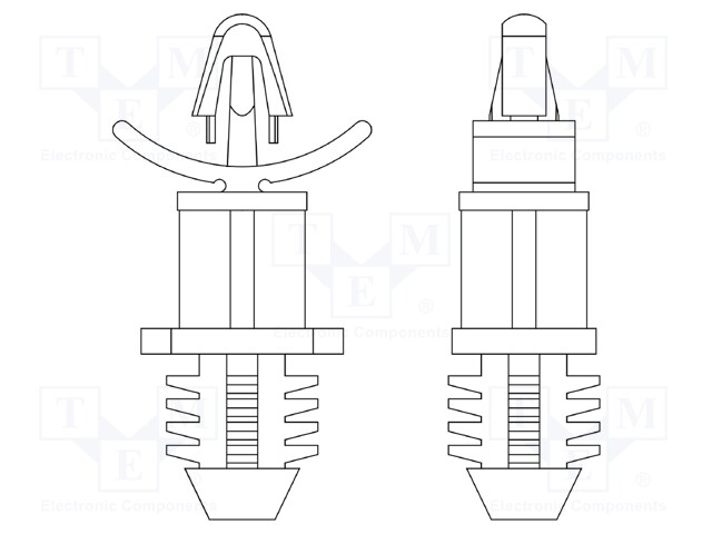 PCB distance; polyamide 66; L: 15.9mm; Colour: natural; UL94V-0