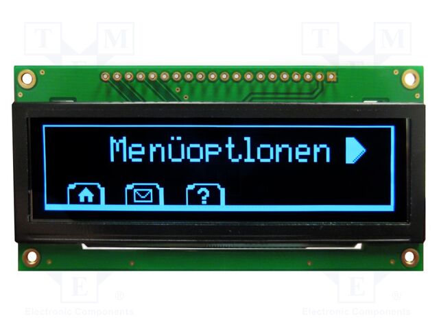 Display: OLED; matrix; 256x64; Dim: 89.2x44x6mm; -20÷70°C; 3V