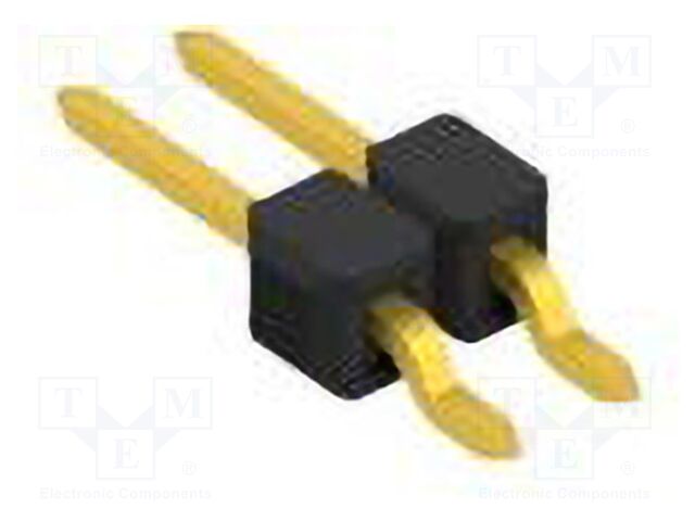 Connector: pin strips; pin header; male; PIN: 2; 2.54mm; SMT; 1x2
