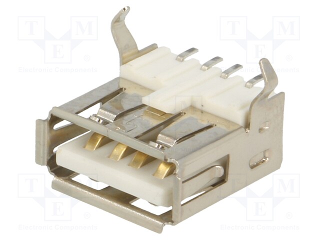 Socket; USB A; on PCBs; SMT; PIN: 4; horizontal; USB 2.0; 1A; 30V