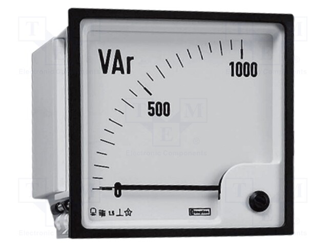Meter: panel; analogue; 0÷1MVAR; Iin: 1A; Class: 1,5; 50÷60Hz; panel