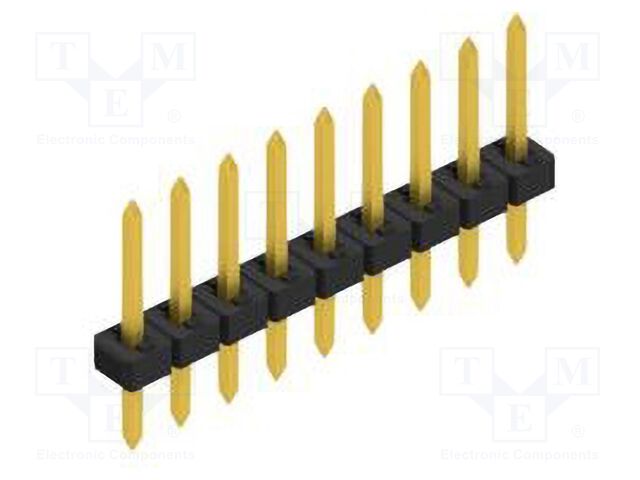 Connector: pin strips; pin header; male; PIN: 9; 2mm; THT; 1x9; 100V